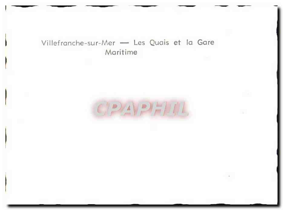 Villefranche-sur-Mer — Die Kais und die Seestation — CPAPHIL — Rückseite