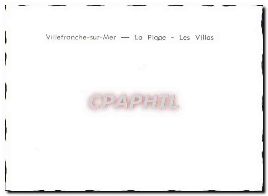 Villefranche-sur-Mer — La Plage - Les Villas — CPAPHIL — Reverso
