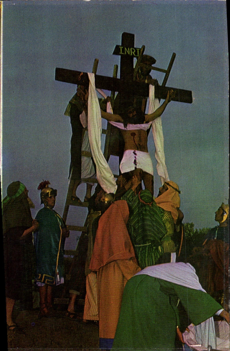 Crucifixion — scène de la descente de la croix — CPAPHIL n°918