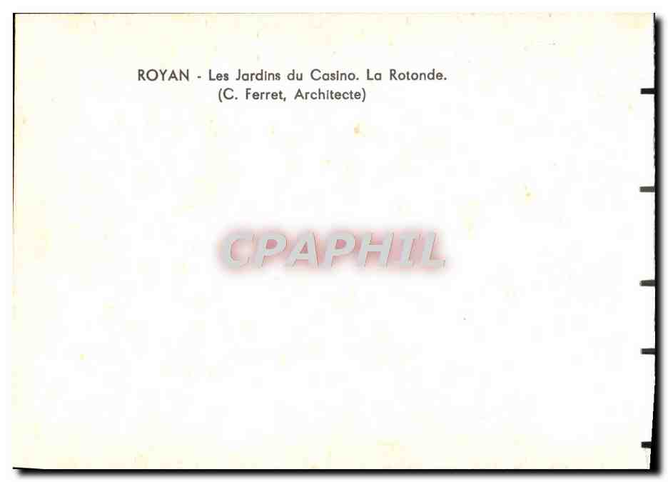 CPM Royan Les Jardins du Casino La Rotonde — Back