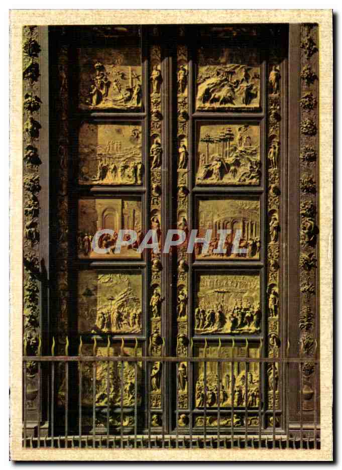 CPM Firenze Battistero Porta Del Paradiso E Una Delle Tre Porte Che Guardano