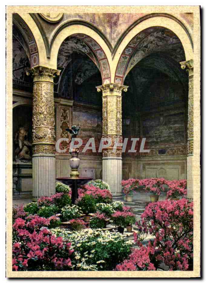 CPM Firenze Palazzo Vecchio il Cortile E Putto Del Verrocchio