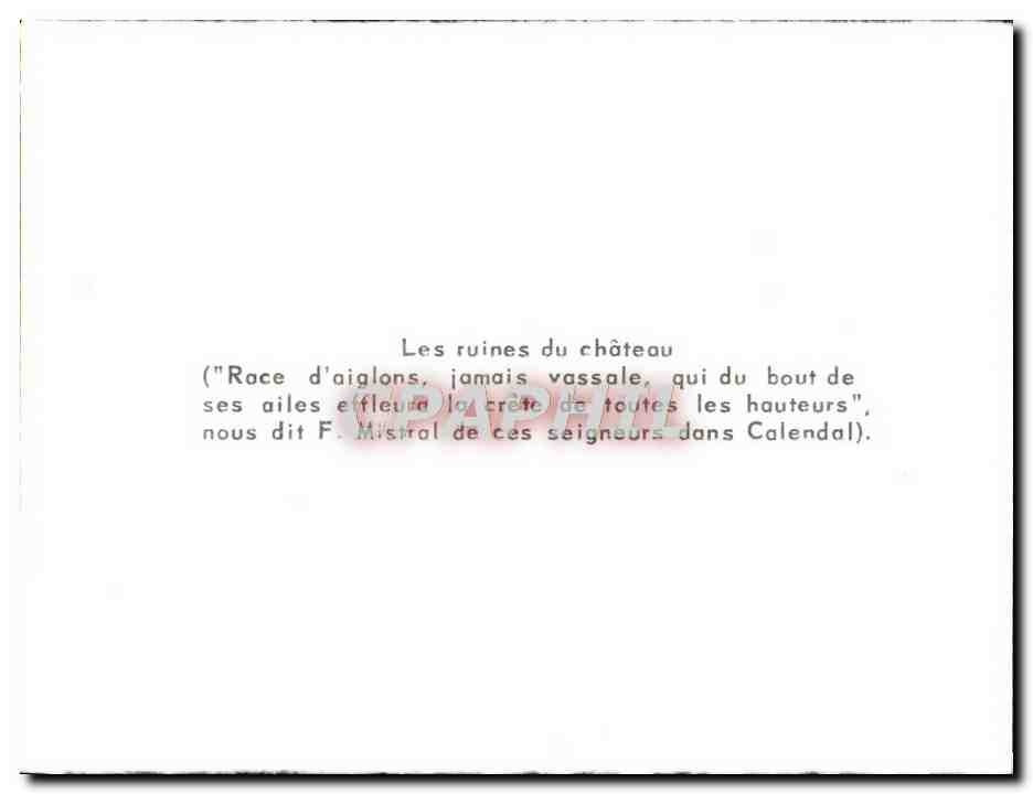 Les ruines du château — Calendal — texte de Frédéric Mistral — Reverso