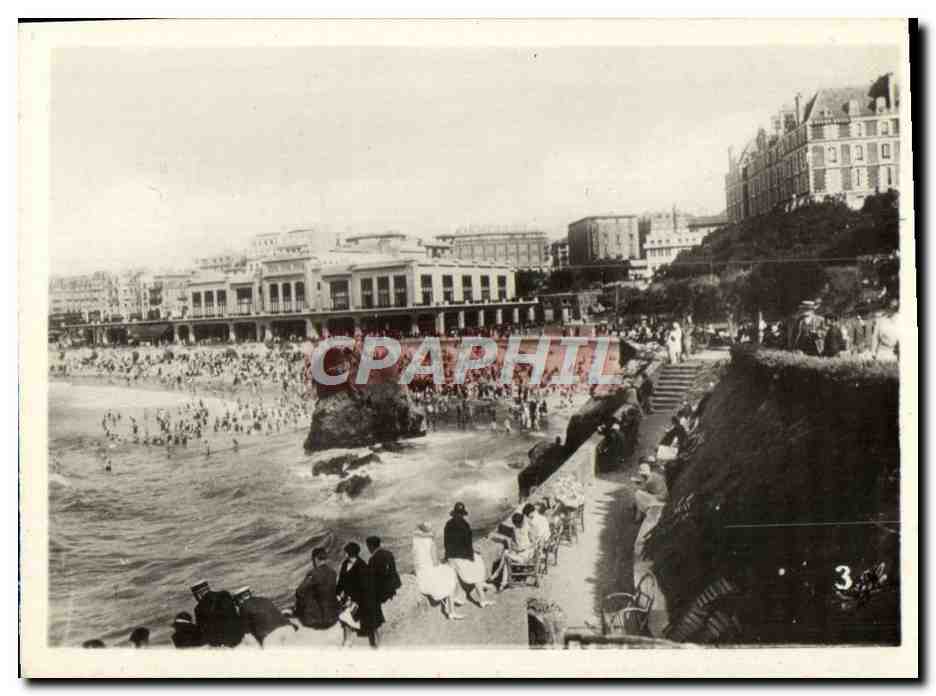 Plage de Biarritz — vue animée — CPAPHIL n°3
