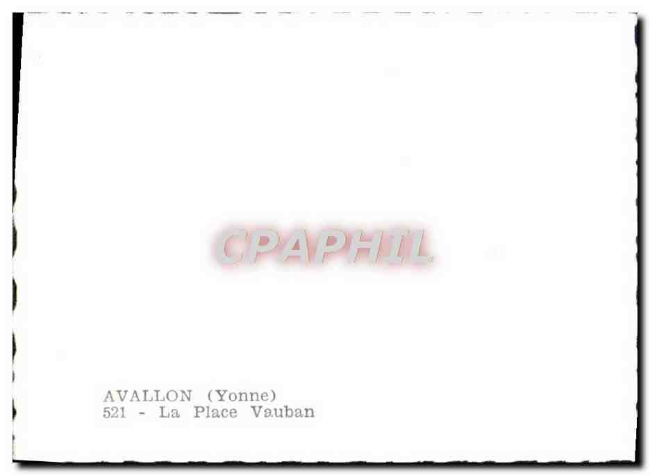 Avallon (Yonne) — La Place Vauban — CPAPHIL 521 — Reverso