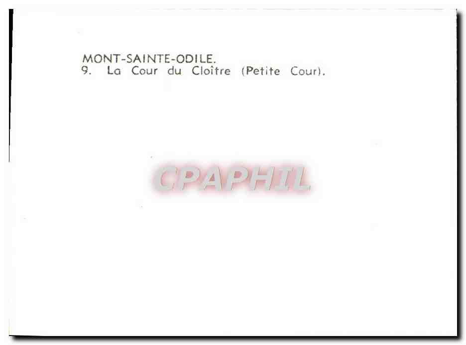 CPM Mont Sainte Odile La Cour Du Cloitre — Verso