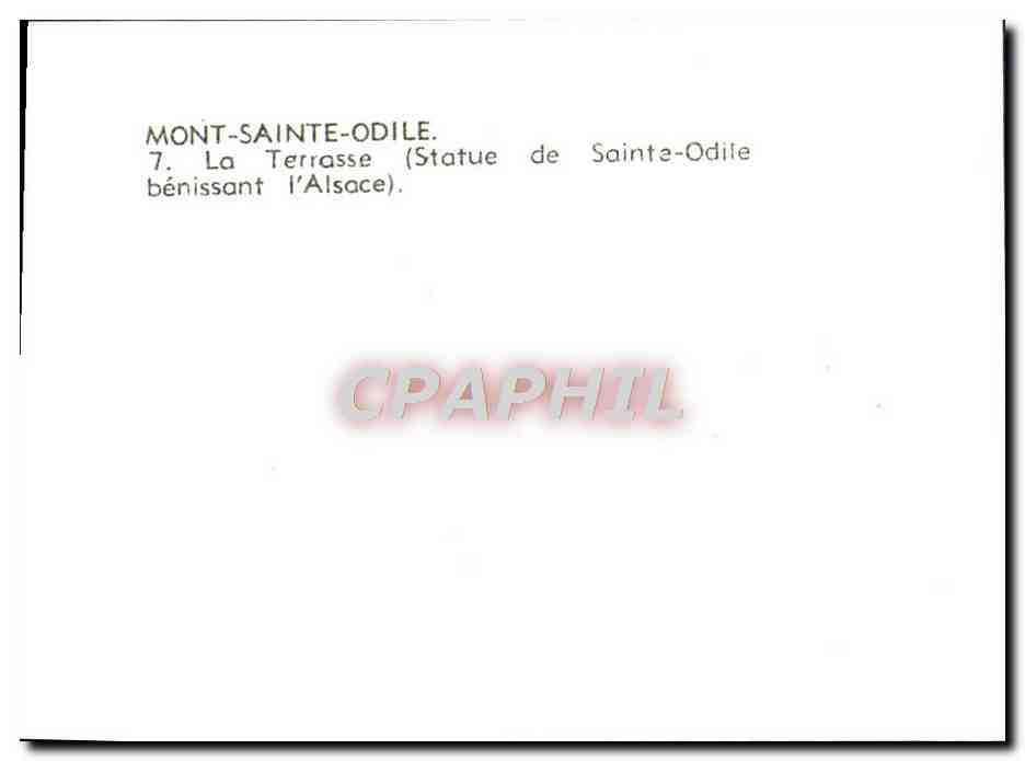 CPM Mont Sainte Odile La Terrasse — Verso