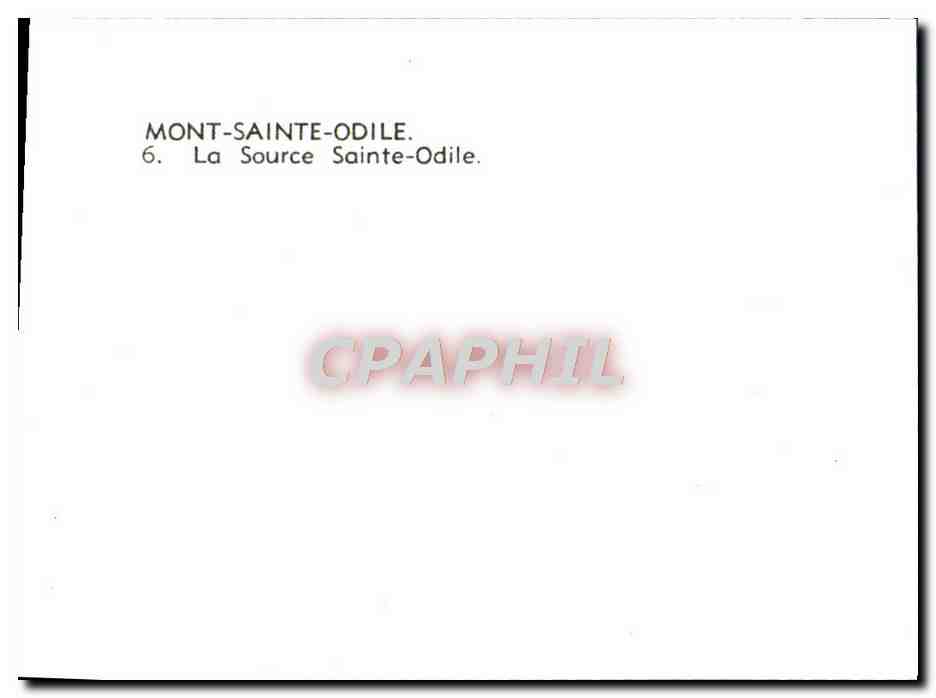 CPM Mont Sainte Odile La Source Sainte Odile — Verso