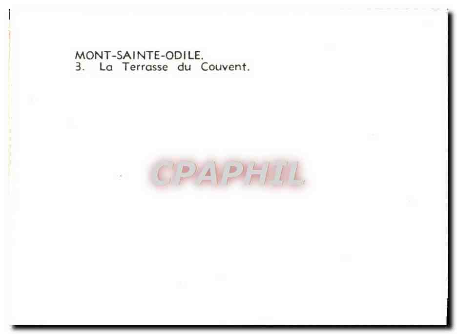 CPM Mont Sainte Odile La Terrasse Du Couvent — Verso