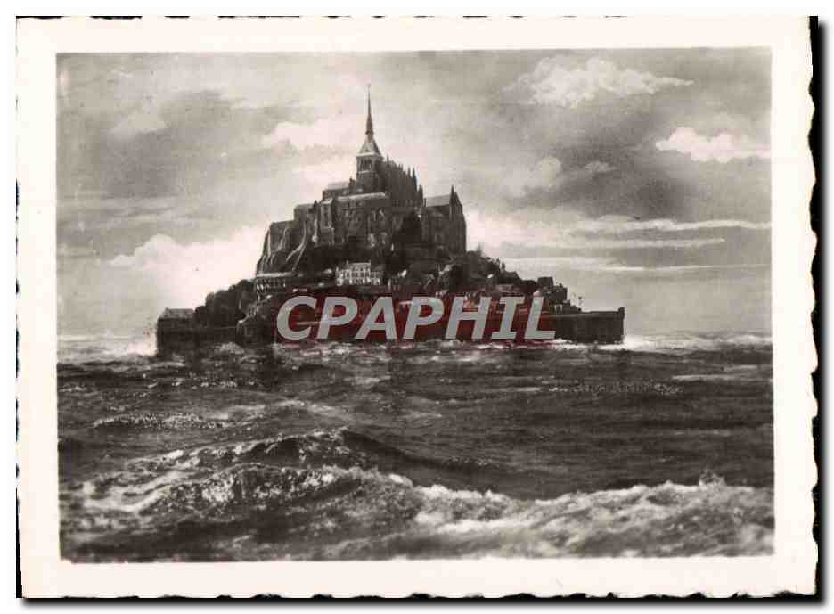 CPM Mont Saint Michel Le Mont Par Temps d'Equinoxe