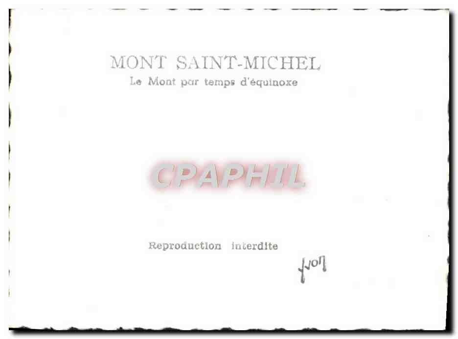 CPM Mont Saint Michel Le Mont Par Temps d'Equinoxe — Verso