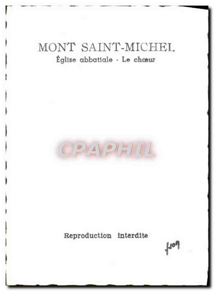 CPM Mont Saint Michel Eglise Abbatiale Le Choeur — Verso