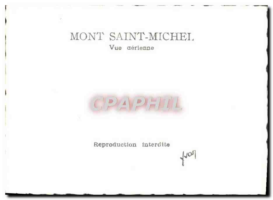 CPM Mont Saint Michel Eglise Vue Aerienne — Verso