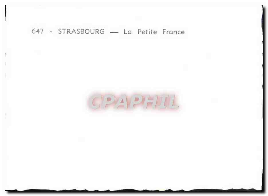 CPM Strasbourg La Petite France — Verso