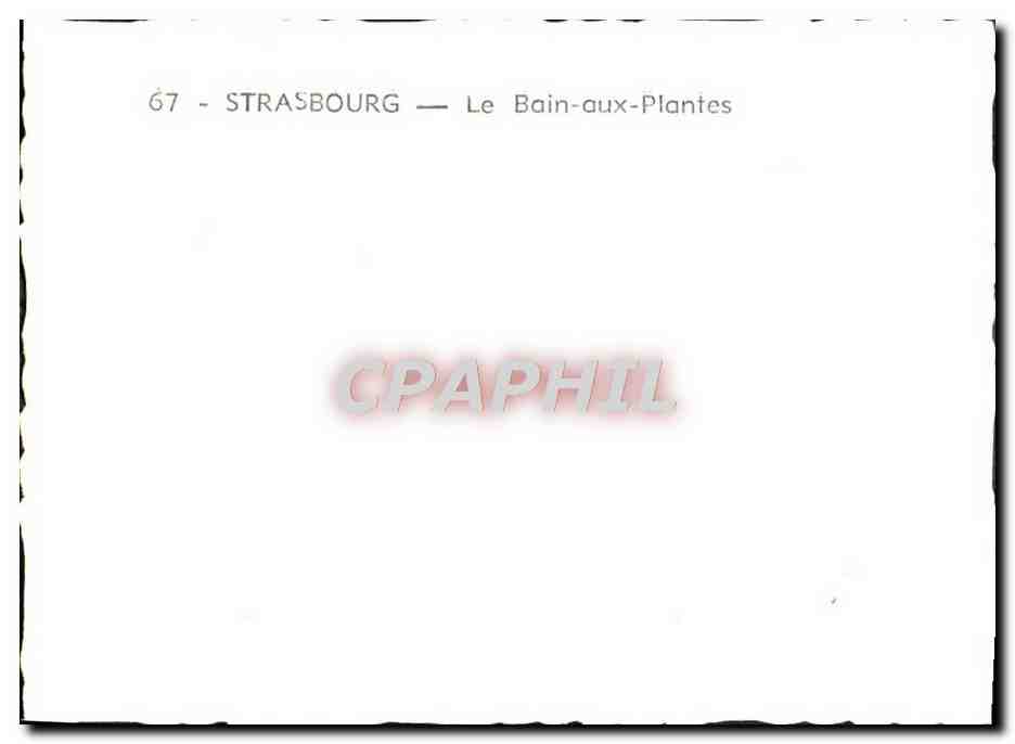 CPM Strasbourg Le Bain Aux Plantes — Verso