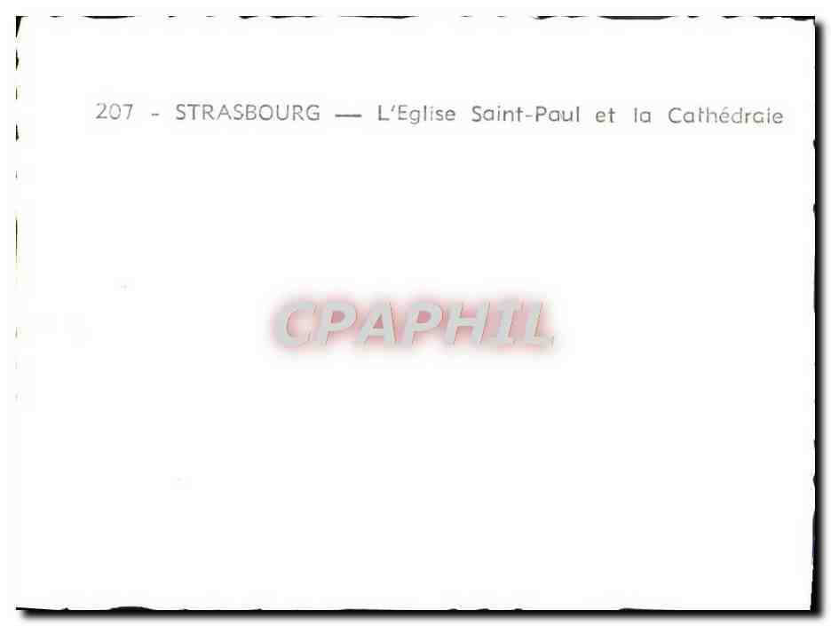 CPM Strasbourg L'Eglise Saint Paul Et La Cathedrale — Rückseite