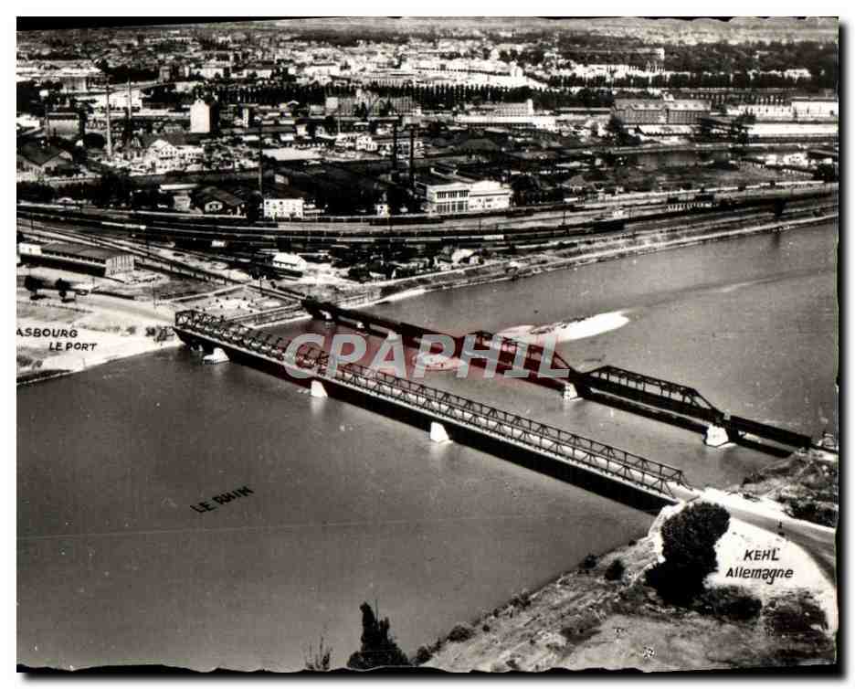 CPM Strasbourg Vue Aerienne Les Nouveaux Ponts Du Rhin