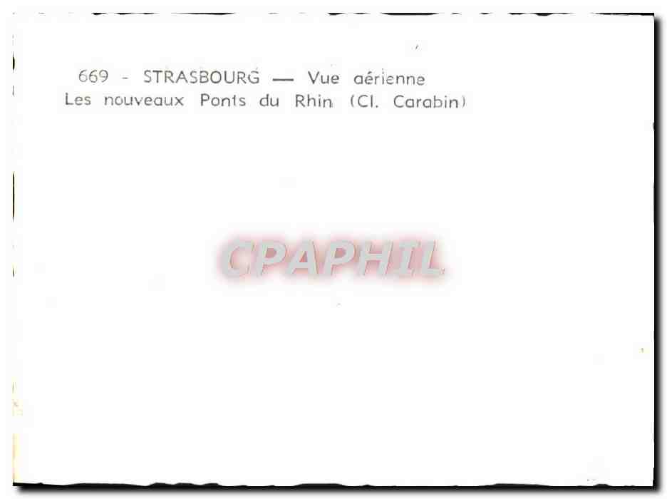 CPM Strasbourg Vue Aerienne Les Nouveaux Ponts Du Rhin — Verso