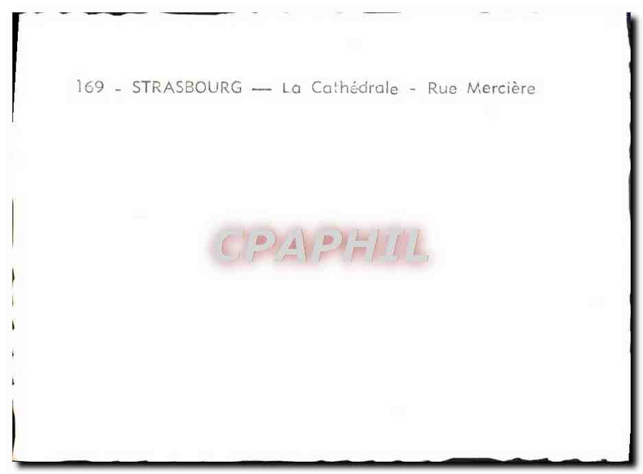 CPM Strasbourg La Cathedrale Rue Merciere — Rückseite