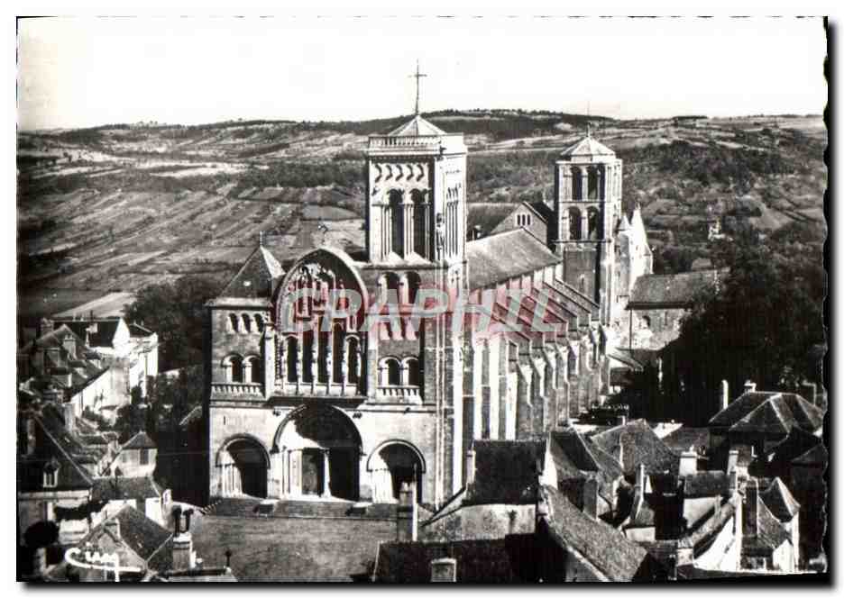 CPM Vezelay vue Generale Aerienne De La Basilique De La Madeleine Cliche Armee De l'Air