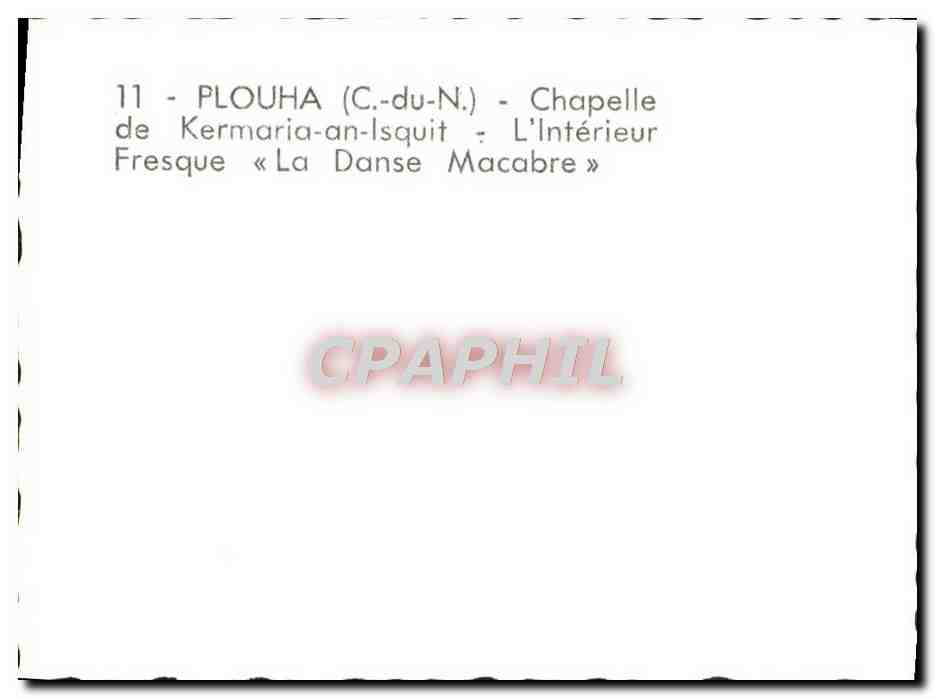 PLOUHA (C.-du-N.) - Chapelle de Kermaria-an-Isquit - Fresque « La Danse Macabre » — Verso