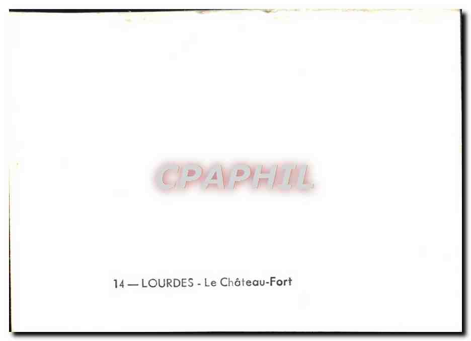 CPM Lourdes Le Chateau Fort — Verso