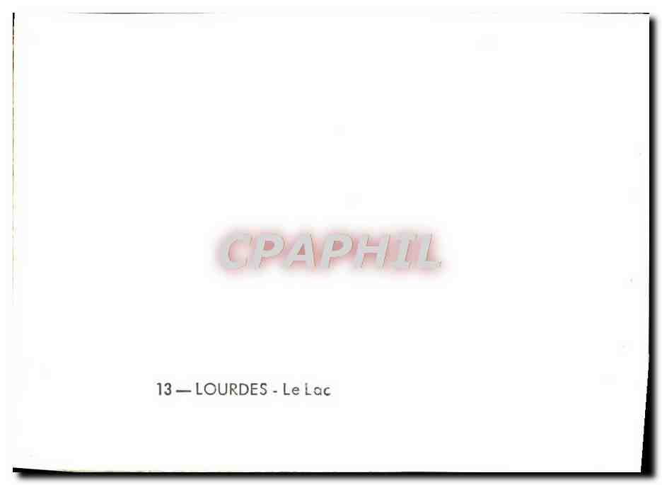 CPM Lourdes Le Lac — Verso