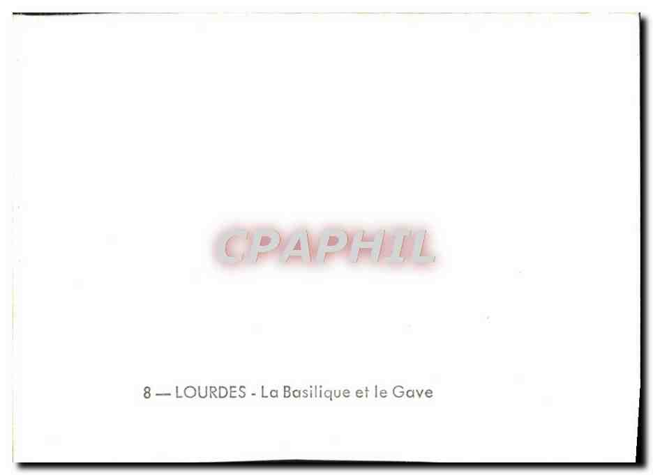CPM Lourdes La Basilique Et Le Gave — Verso