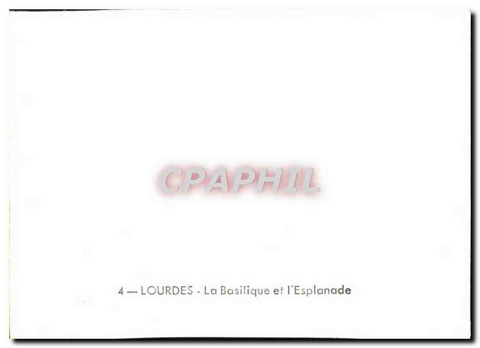 CPM Lourdes La Basilique Et l'Esplanade — Verso