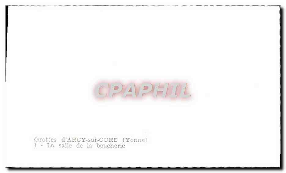 CPM Grottes D'Arcy Sur Cure La Salle De La Boucherie — Verso