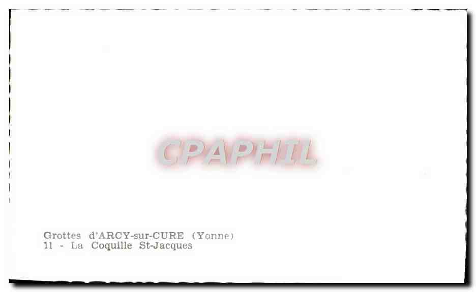 Grottes d'Arcy-sur-Cure — La Coquille St-Jacques — CPAPHIL 11 — Verso