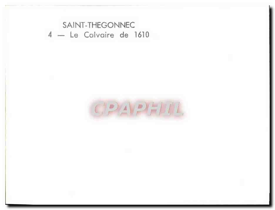 CPM Saint Thegonnec Le Calvaire — Rückseite