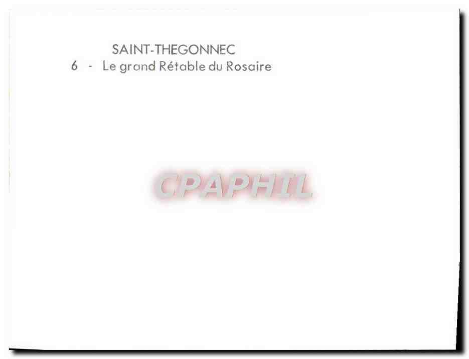 CPM Saint Thegonnec Le Ground Retable Du Rosaire — Rückseite
