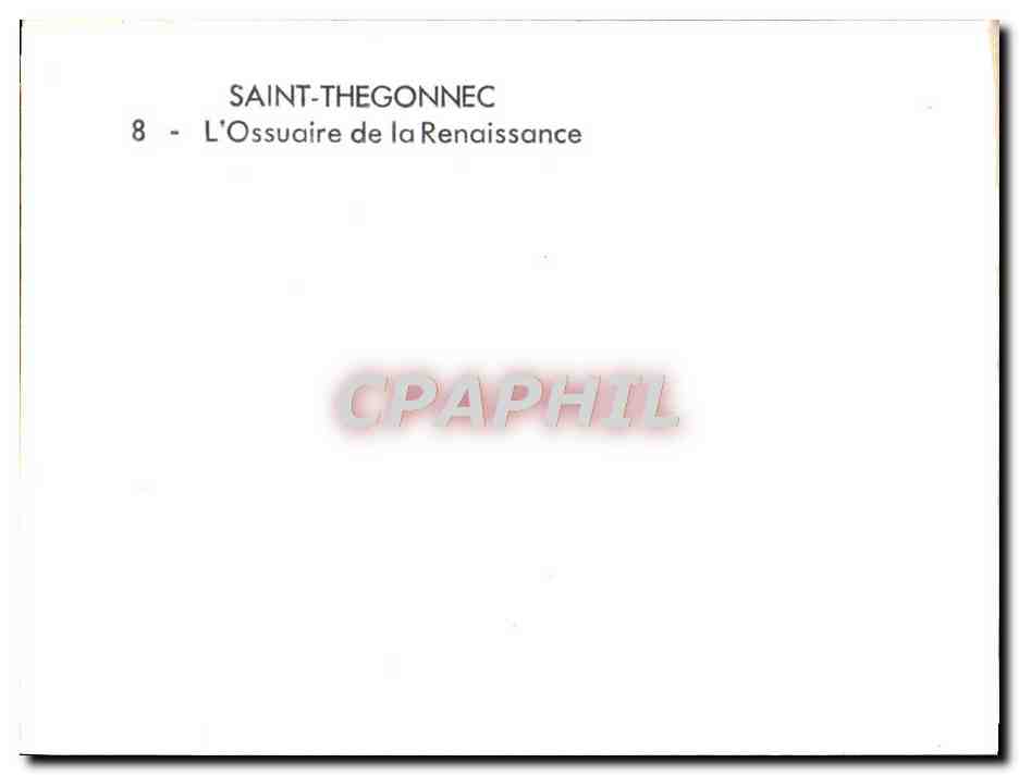 CPM Saint Thegonnec L'Ossuaire De La Renaissance — Rückseite