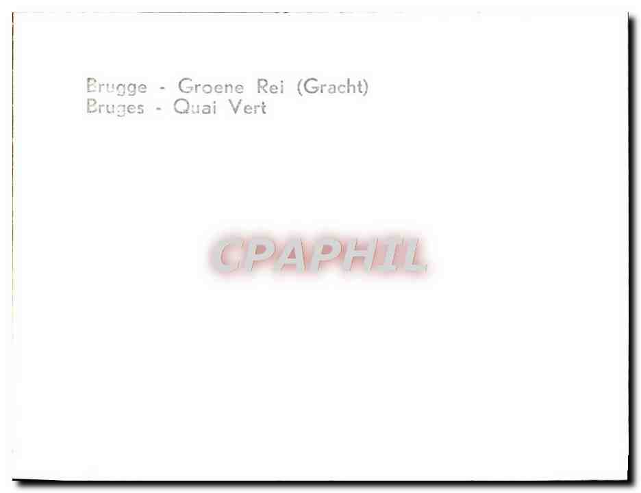 CPM Brugge Groene Rei Bruges quai Vert — Rückseite