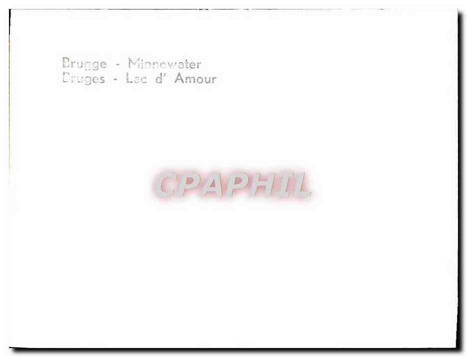 CPM Brugge Minnovater Bruges Lac d'Amour — Back