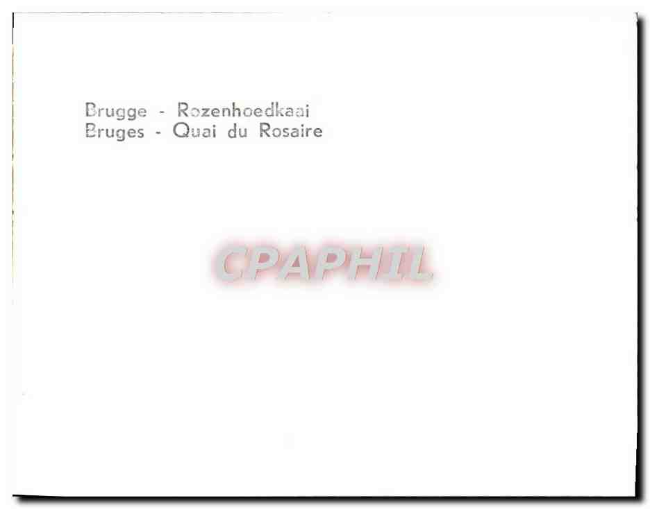 CPM Bruges Quai Du Rosaire — Back
