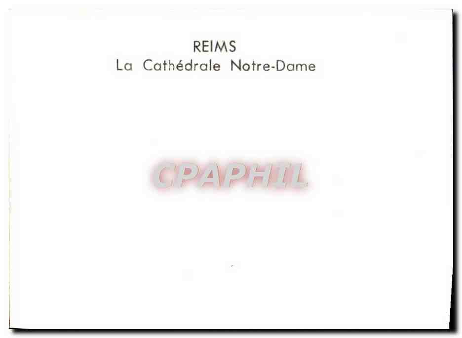 CPM Reims La Cathedrale Notre Dame — Verso