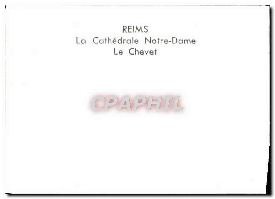 CPM Reims La Cathedrale Notre Dame Le Chevet — Rückseite