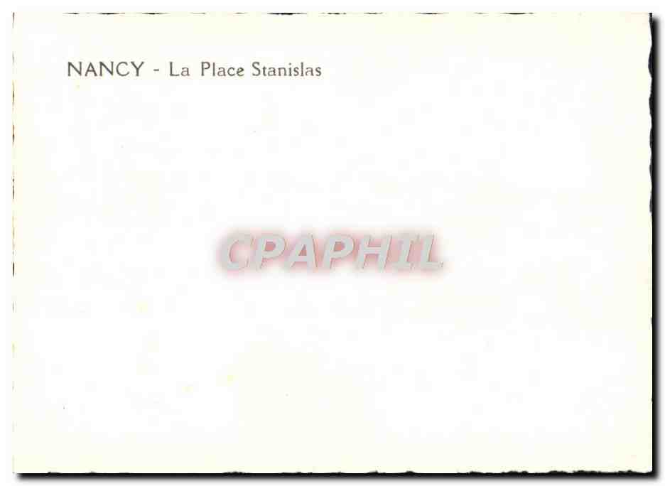 CPM Nancy La Place Stanislas — Rückseite
