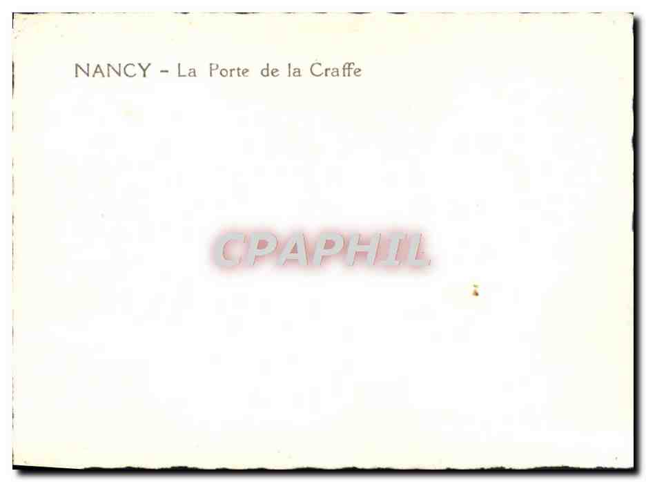 CPM Nancy La Porte De La Craffe — Rückseite