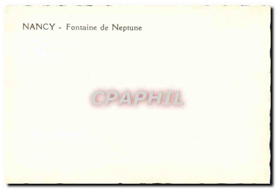 CPM Nancy Fontaine De Neptune — Verso