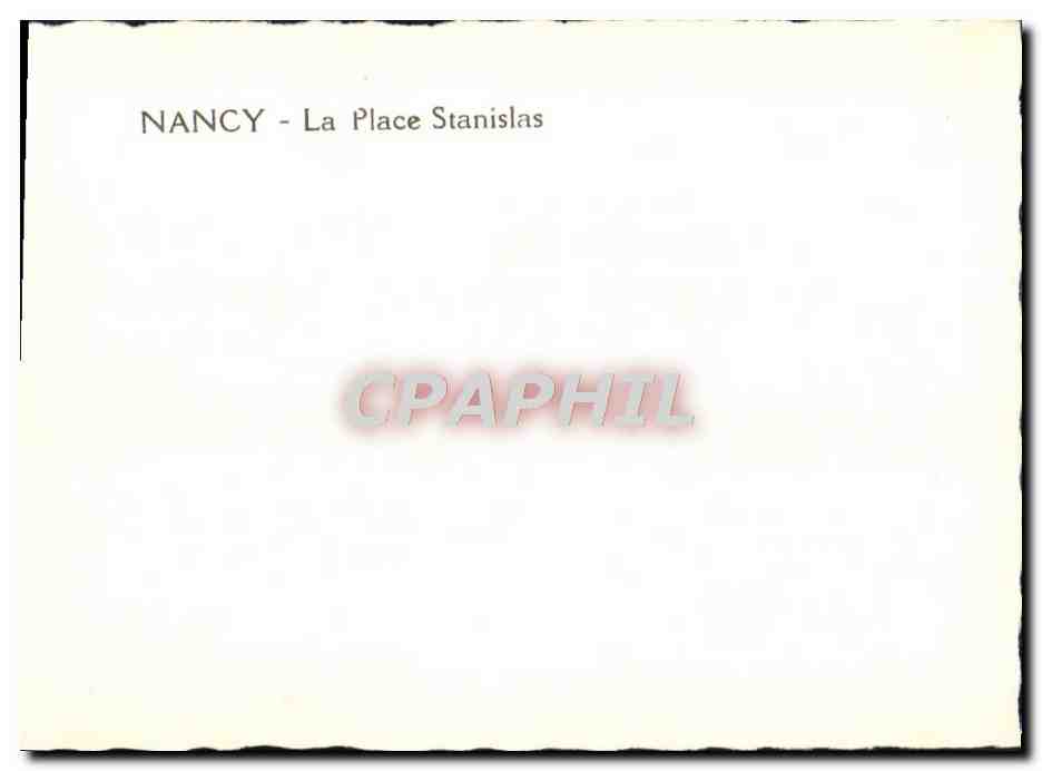 CPM Nancy La Place Stanislas — Verso