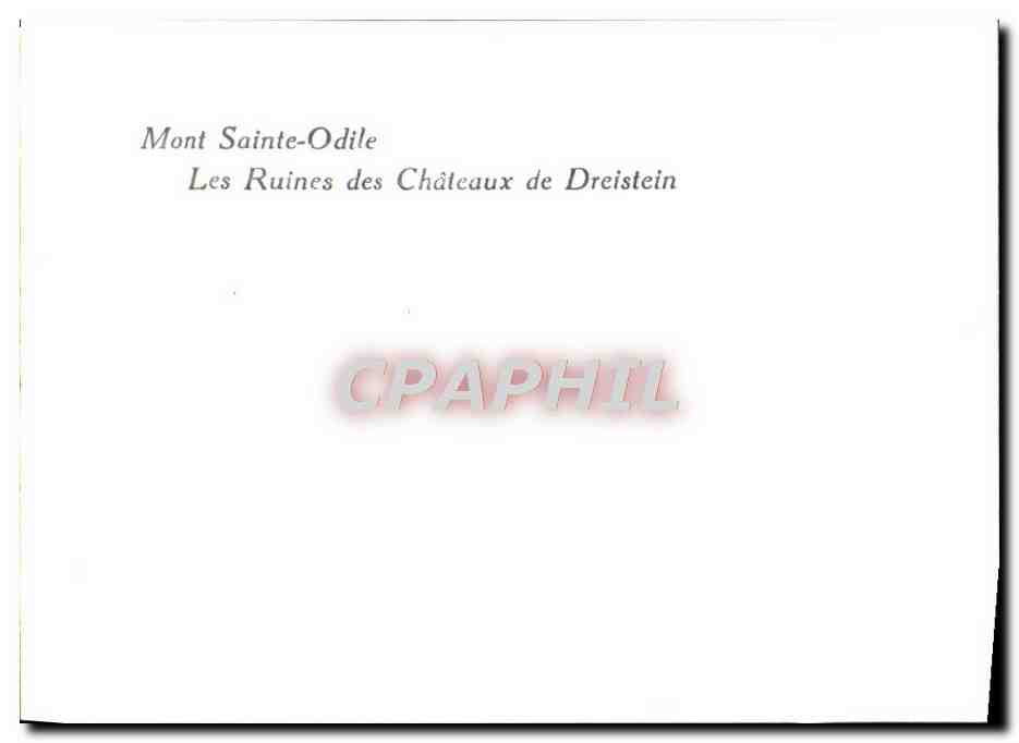 CPM Mont Sainte Odile Les Ruines des Chateaux de Dreistein — Verso