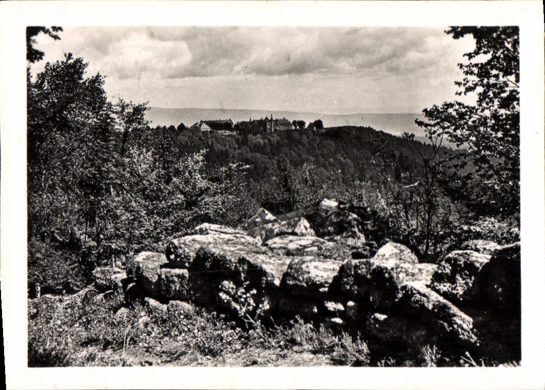 Mont Sainte-Odile — Le Mur-Païen avec vue sur le Couvent — CPAPHIL