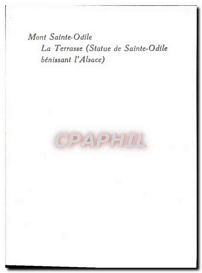 CPM Mont Sainte Odile La Terrasse — Verso