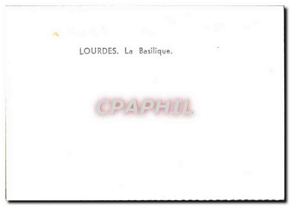 CPM Lourdes La Basilique — Verso