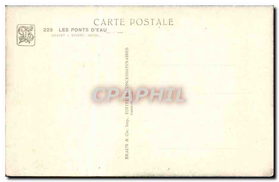 CPA Les Ponts D'Eau Paris  — Rückseite