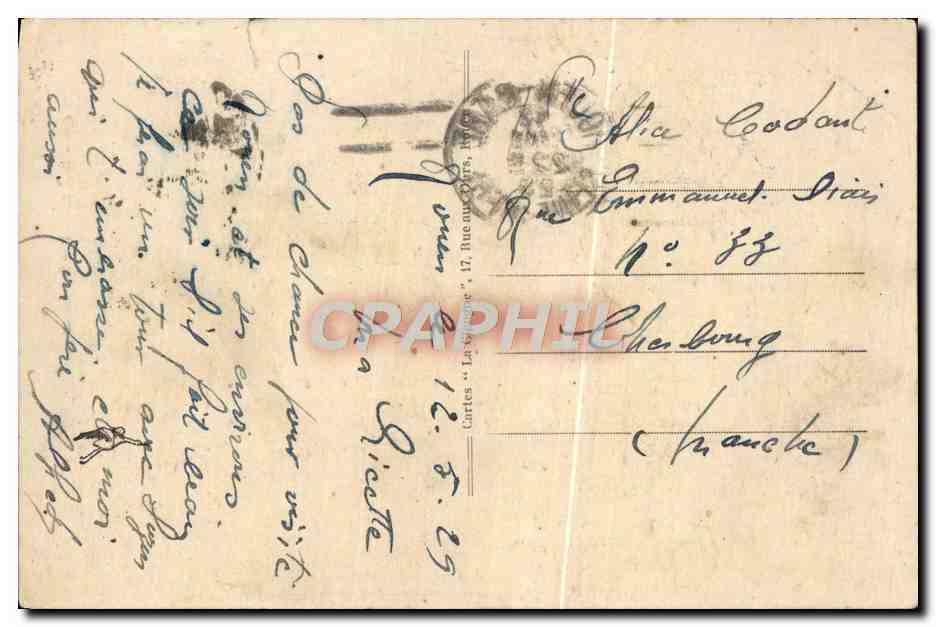 CPA Rouen Rue St Romain — Verso
