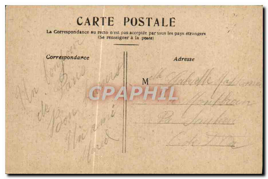 CPA Paris l'Opera — Rückseite